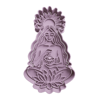 Chica Espiritual Con Ojo Holistico Cortante Para Galletitas