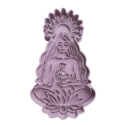 Chica Espiritual Con Ojo Holistico Cortante Para Galletitas