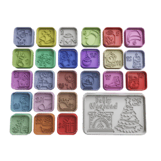 Calendario De Adviento Navidad Cortantes Para Galletitas 2