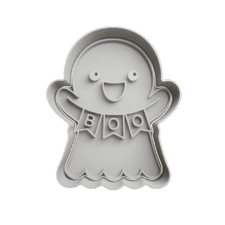 Fantasma Con Banderin Halloween Cortante Para Galletitas