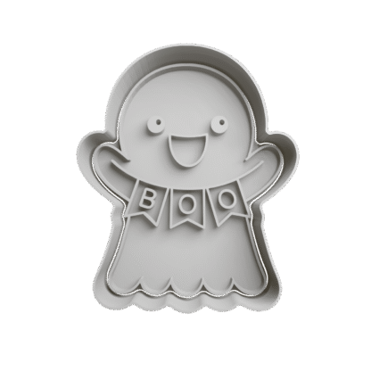 Fantasma Con Banderin Halloween Cortante Para Galletitas