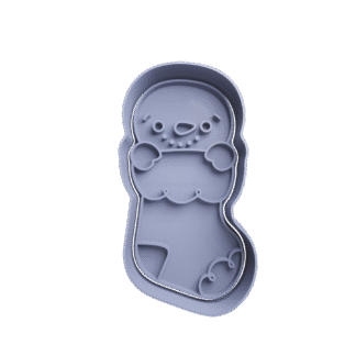 Bota De Navidad Con Muñeco De Nieve Cortante Para Galletitas