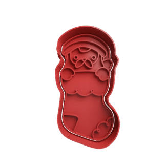 Bota De Navidad Con Papa Noel Cortante Para Galletitas