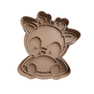 Reno Cute Acostado Navidad Cortante Para Galletitas