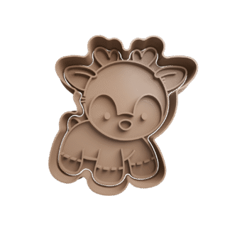 Reno Cute Parado Navidad Cortante para Galletitas