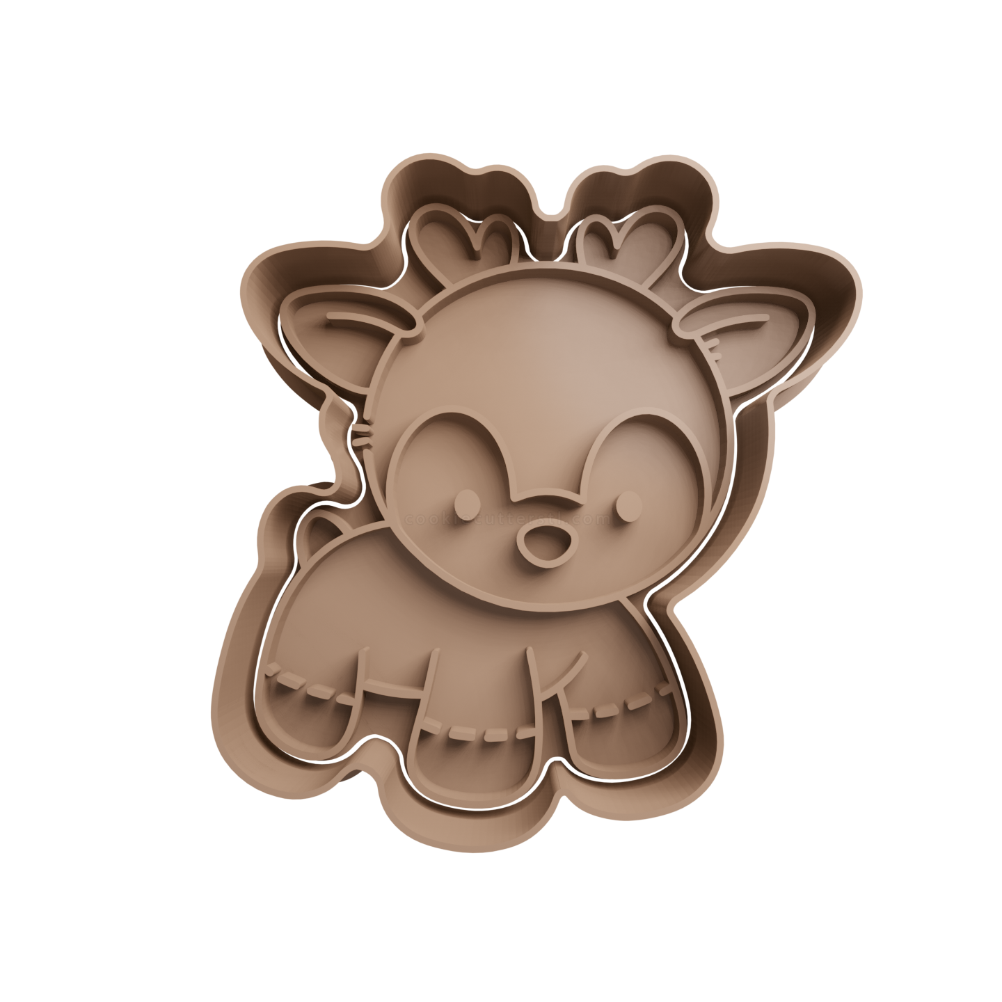 Reno Cute Parado Navidad Cortante para Galletitas 1 Cortantes Para Galletitas Reno Cute Parado Navidad Cortante para Galletitas