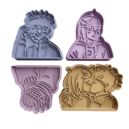 Set Momo Y Okarun DanDaDan Cortantes Para Galletitas