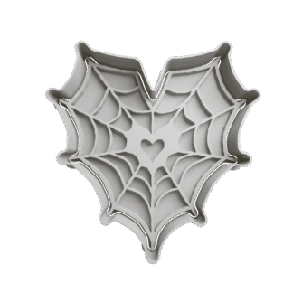 Telaraña Corazon Halloween Cortante Para Galletitas