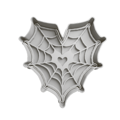 Telaraña Corazon Halloween Cortante Para Galletitas