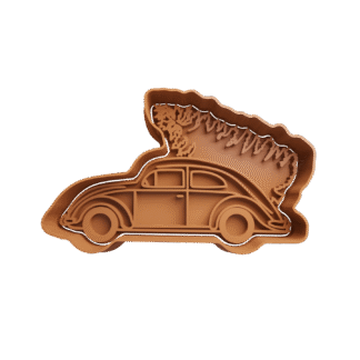 Auto Vw Con Arbol De Navidad Cortante Para Galletitas