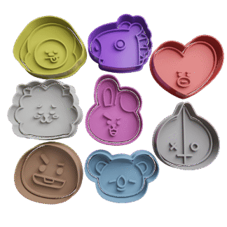Cabezas Set bt21 BTS Cortantes Para Galletitas