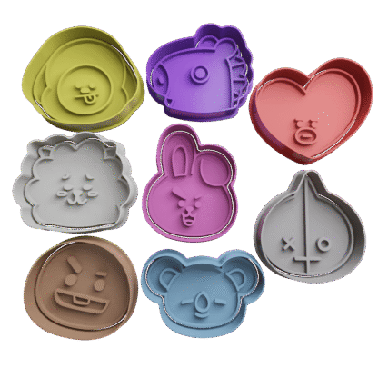 Cabezas Set bt21 BTS Cortantes Para Galletitas