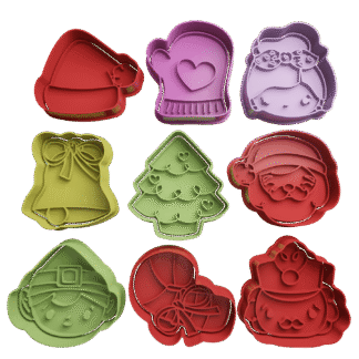 Set De Navidad Cortantes Para Galletitas