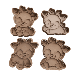 Set Renos Navideños Cortantes Para Galletitas