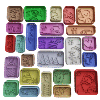 Calendario De Adviento Navidad Cortantes Para Galletitas 3