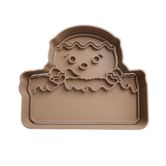 Galleta De Jengibre Con Cartel Navidad Cortante Para Galletitas