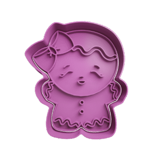 Galleta De Jengibre Con Moño Navidad Cortante Para Galletitas