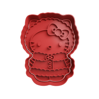 Hello Kitty Navidad Cortante Para Galletitas