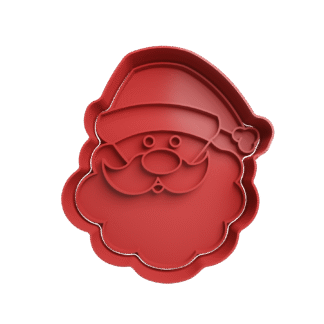 Cabeza Papa Noel De Navidad Cortante Para Galletitas 3