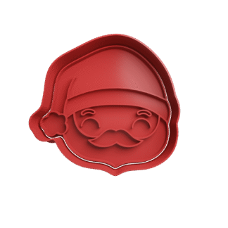 Cabeza De Papa Noel Navidad Cortante Para Galletitas