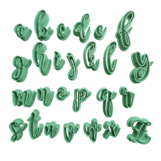 Set Letras Lettering Abecedario 4