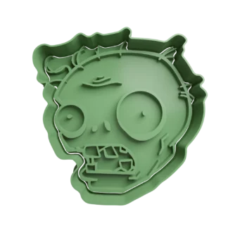 Cabeza Zombie De Plantas vs Zombies Cortante Para Galletitas