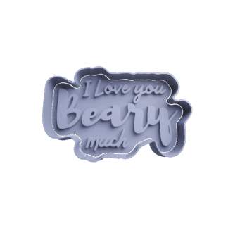 I Love You Beary Much San Valentin Cortante Para Galletitas