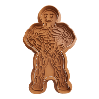 Jengibre Musculoso Navidad Grande Cortante Para Galletitas