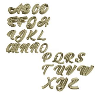 Set Letras Lettering Abecedario 2