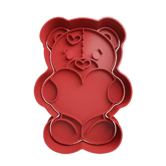 Oso Con Corazon San Valentin Cortante Para Galletitas 4