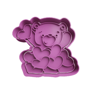 Osito De San Valentin Cortante Para Galletitas