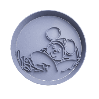 Topo Gigio Besito de las Buenas Noches Cortante Para Galletitas