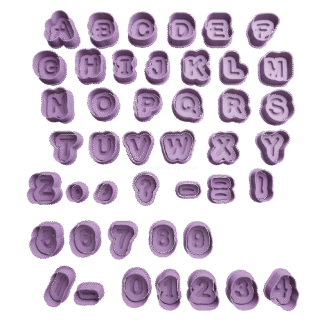 Set Lettering Abecedario Letras Estilo Infantil