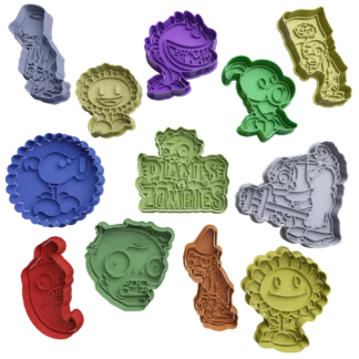 Set Plantas vs Zombies Cortantes Para Galletitas