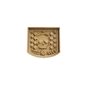 Cortante Para Aros Rectangulo Con Calavera