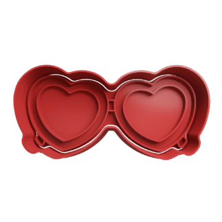 Anteojos De Corazones San Valentin Cortante Para Galletitas
