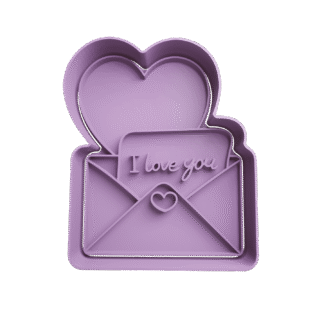 Carta I Love You San Valentin Cortante Para Galletitas