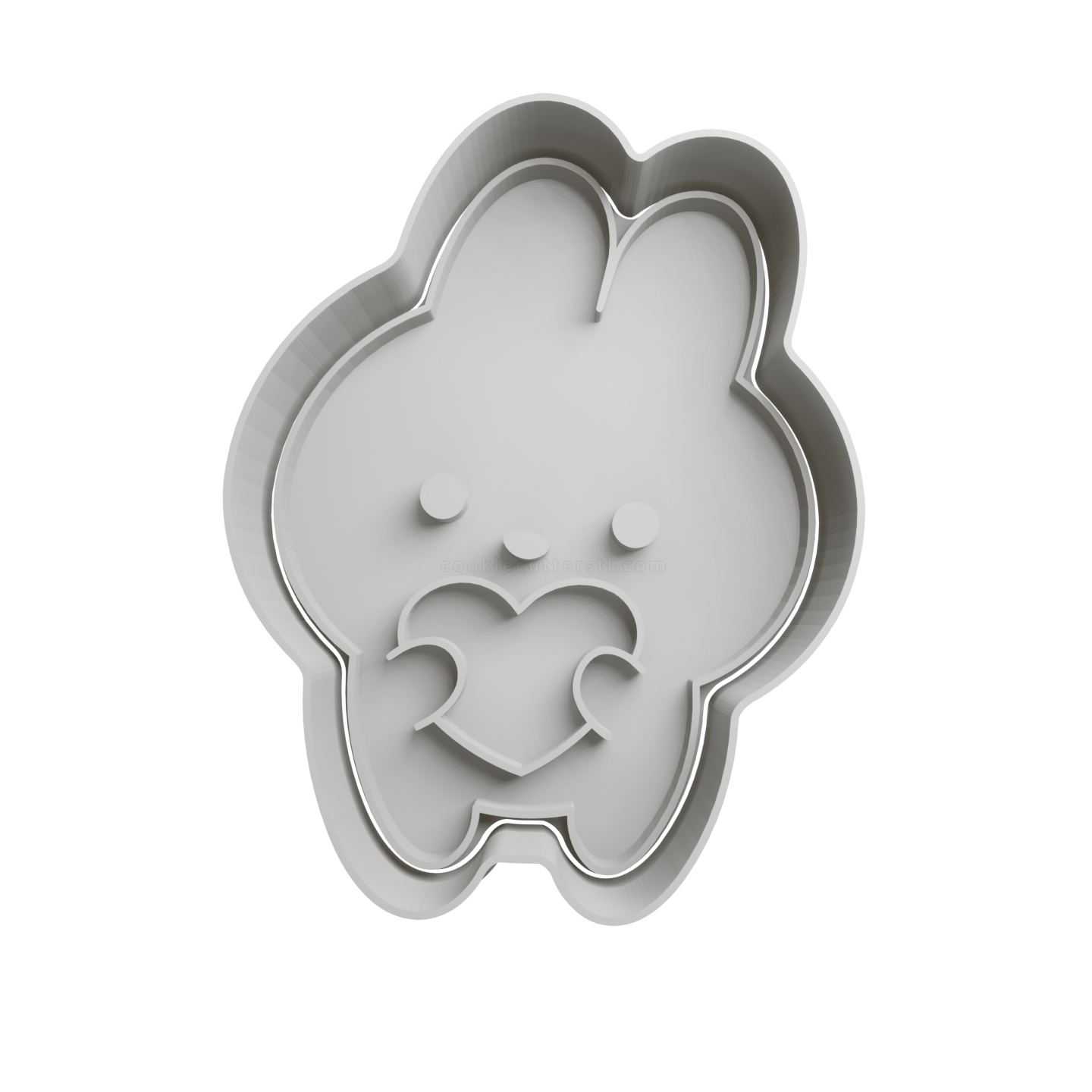 Conejo De Pascua Sosteniendo Corazon Cortante Para Galletitas 1 Cortantes Para Galletitas Conejo De Pascua Sosteniendo Corazon Cortante Para Galletitas