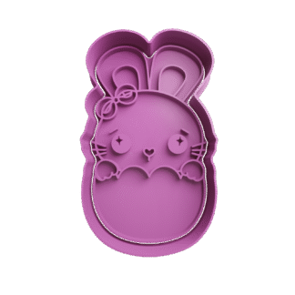 Conejo Saliendo De Huevo Pascua Cortante Para Galletitas