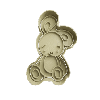 Conejo Sentado Pascua Cortante Para Galletitas