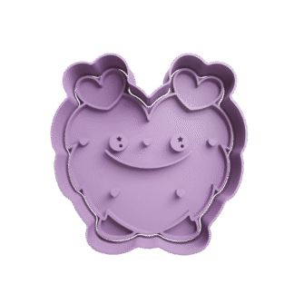 Monstruo Corazon San Valentin Cortante Para Galletitas