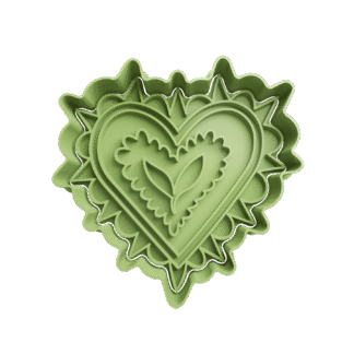 Corazon Decorado Cortante Para Galletitas