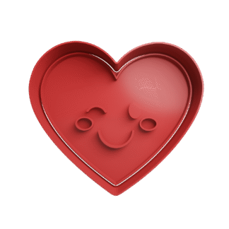 Corazon Con Carita San Valentin Cortante Para Galletitas