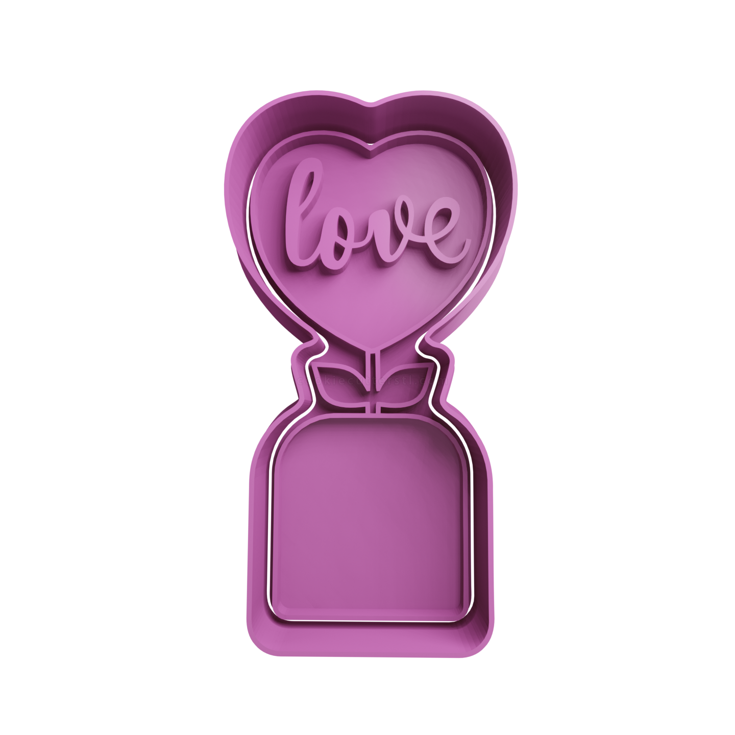 Corazon Love En Maceta San Valentin Cortante Para Galletitas 1 Cortantes Para Galletitas Corazon Love En Maceta San Valentin Cortante Para Galletitas