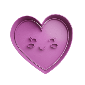 Corazon Con Carita San Valentin Cortante Para Galletitas 1