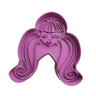 Cabeza De Draculaura De Monster High Cortante Para Galletitas