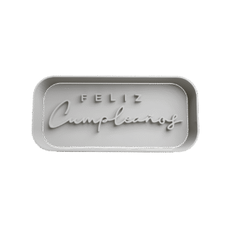 Rectangulo Feliz Cumpleaños Cortante Para Galletitas