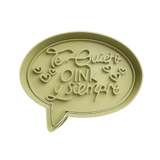 Te Quiero Oink y Siempre San Valentin Cortante Para Galletitas