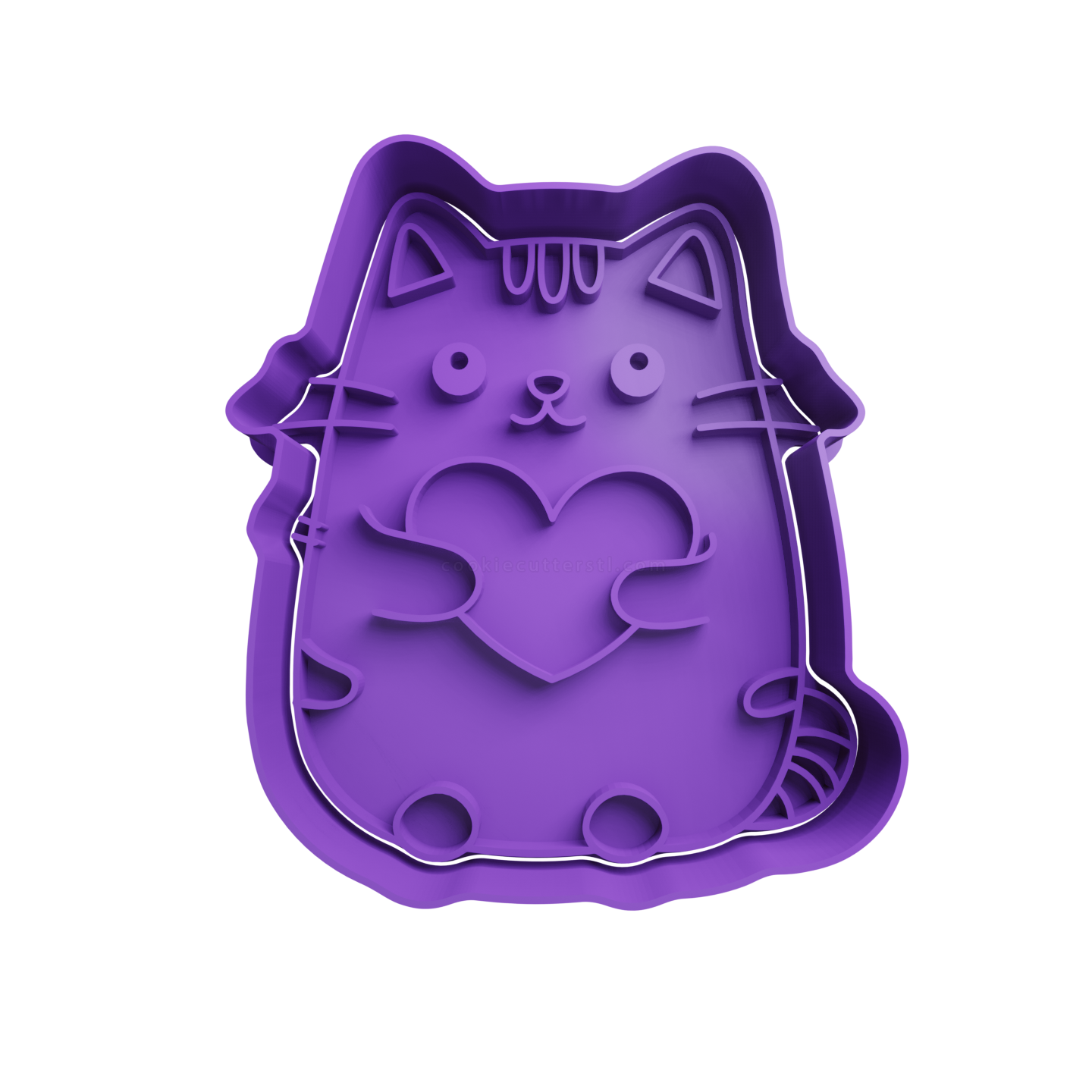 Gatito Con Corazon San Valentin Cortante Para Galletitas 1 Cortantes Para Galletitas Gatito Con Corazon San Valentin Cortante Para Galletitas