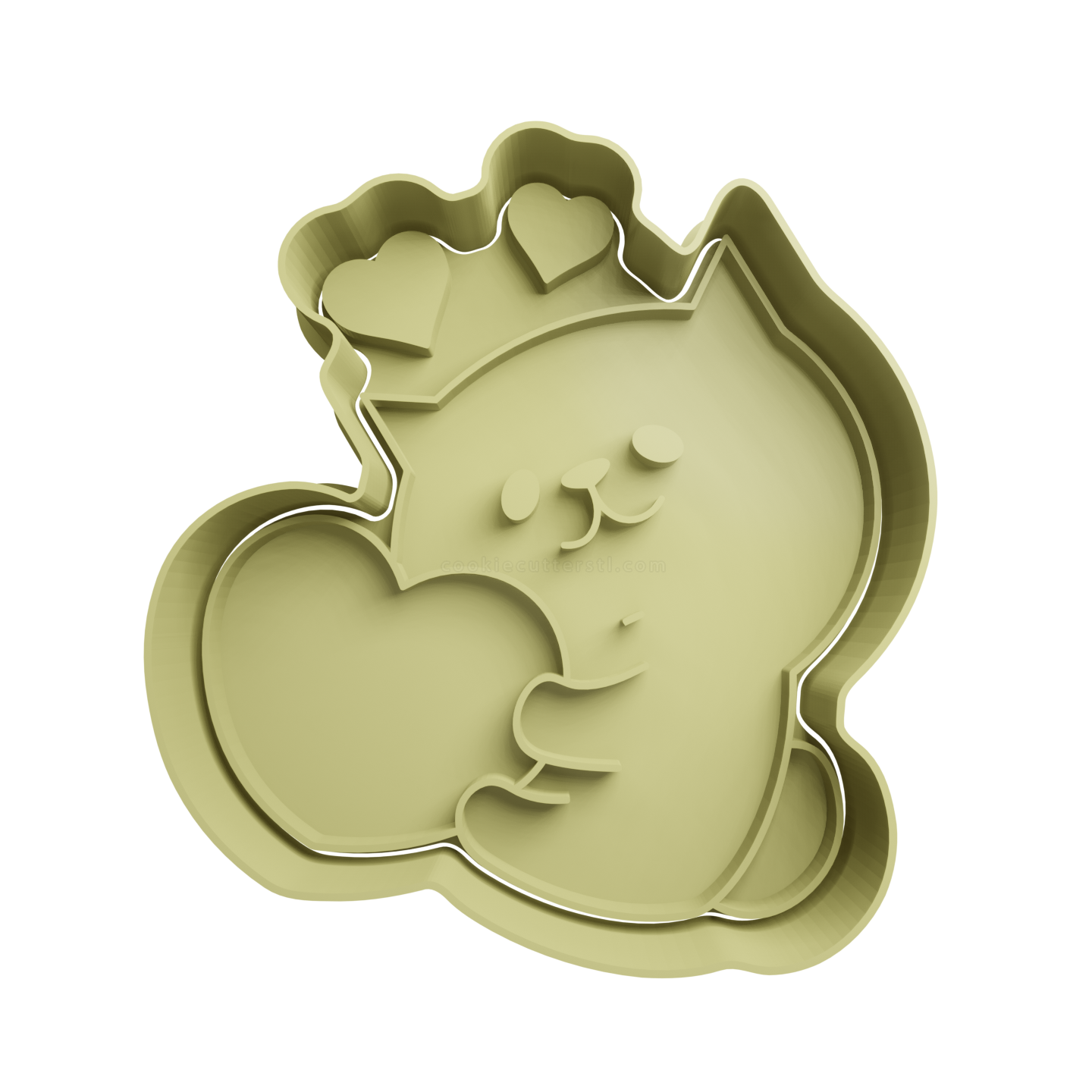 Gato Con Corazones San Valentin Cortante Para Galletitas 1 Cortantes Para Galletitas Gato Con Corazones San Valentin Cortante Para Galletitas